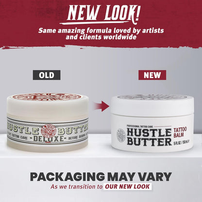 Hustle Butter Tattoo Aftercare 142g Tattoo Balsam, heilt + schützt neue Tätowierungen und verjüngt ältere Tätowierungen – 100% vegane Tattoo Creme ohne Petroleum
