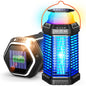 Solar Bug Zapper Outdoor & Indoor, 4500V Ultra-Effective Mosquito Zapper, 6000mAh Rechargeable Insect Zapper, Foldable 2-in-1 Light, IP66 Waterproof for Patio, Camping, Bedroom, Kitchen