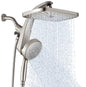BOZYBO Rain Shower Head with Handheld: High Pressure Shower Heads with Handheld Spray Combo, 12" Rainfall Shower Head and 9 Sprays Hand Showerheads with Magnetic Docking and Power Jets, Chrome