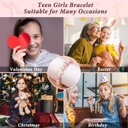 Sereney 6. Geburtstag Mädchen Geschenk, Verstellbare Perlenarmbänder zum 6. Geburtstag als Geburtstagsgeschenk für 6-jährige Mädchen, Geschenke zum 6. Geburtstag für Tochter, Nichte, Enkelin
