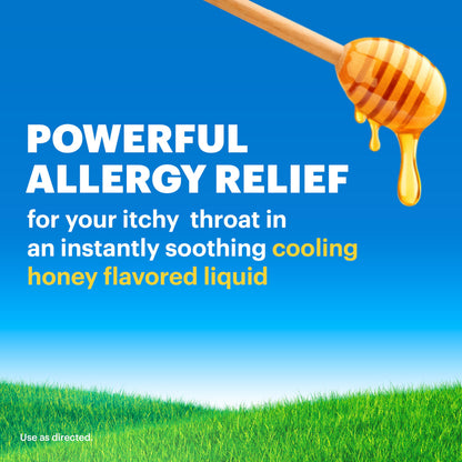 Claritin® Liquid, Allergy Medicine for Adults, 24-Hour Non-Drowsy Loratadine 5mg, Antihistamine, Cooling Honey Flavored, 8 fl. oz (Pack of 2)