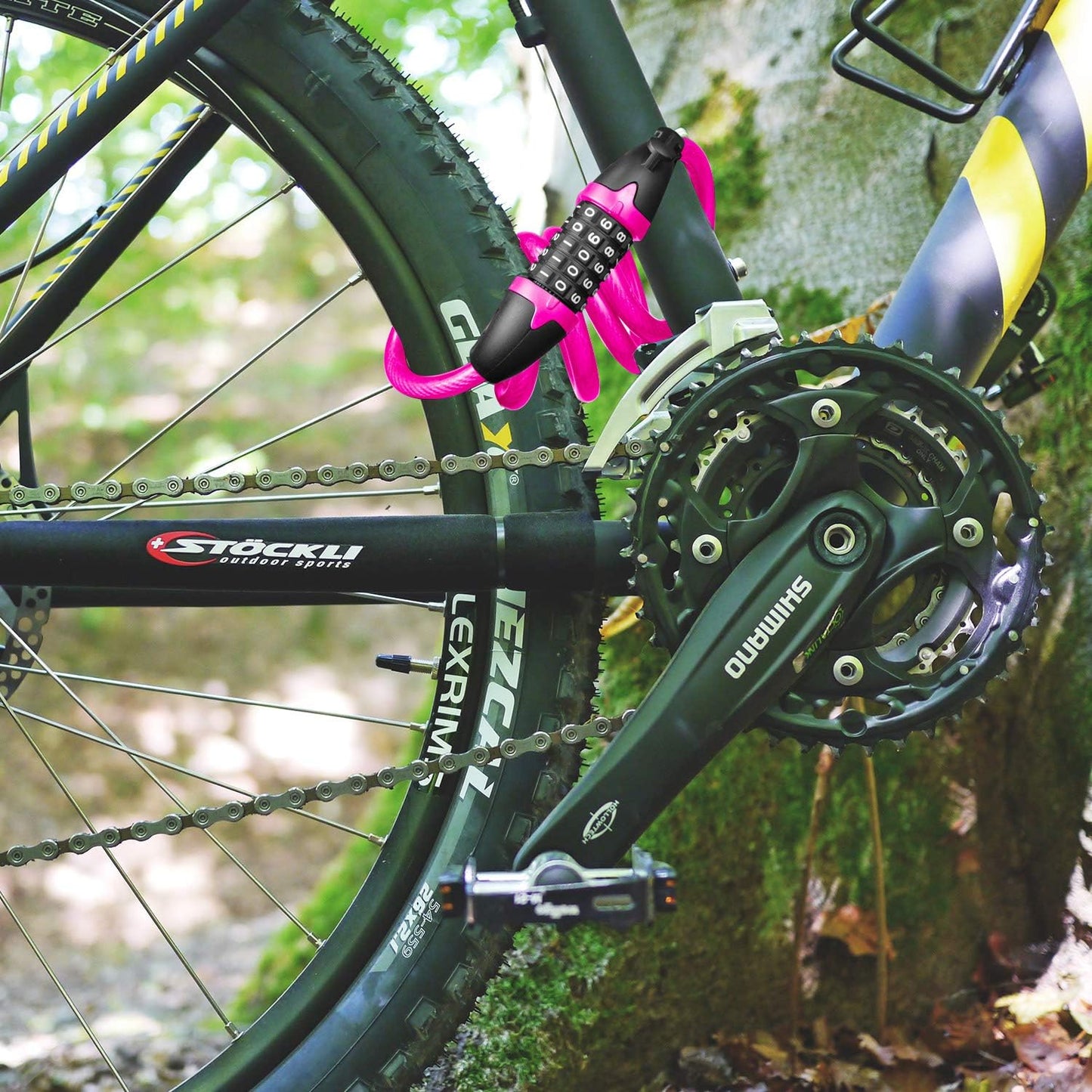 Opaza Fahrradschloss mit 5-stelligem Code, 1,2 m/4 Fuß Fahrrad-Kabelschloss, leichtes & sicheres Fahrradkettenschloss für Fahrrad, Mountainbike, E-Bike, Scooter