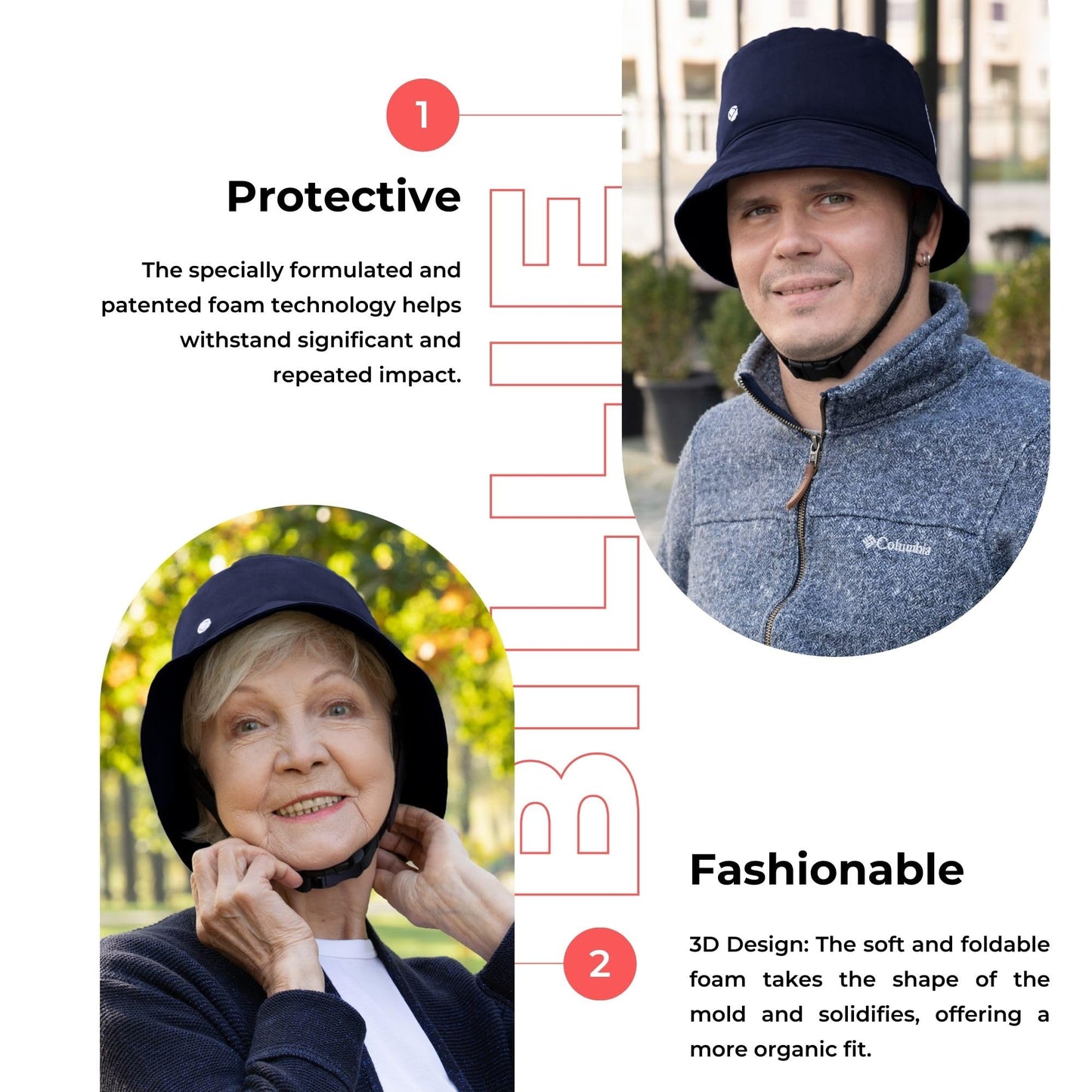 Ribcap Billie Medical Grade Protective Helmet | Soft Hat for Epilepsy | Protective Helmet for Seizures
