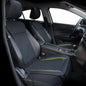 Elantrip 2PCs Front Car Seat Covers Leather Water Proof Seat Protector Universal fit for Most Cars SUVs and Trucks Black