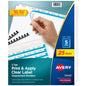 Avery 8 Tab Unpunched Dividers for Use with Any Binding System, Easy Print & Apply Clear Label Strip, Index Maker Customizable White Tabs, 150 Sets Total (6 Packs of 11444)