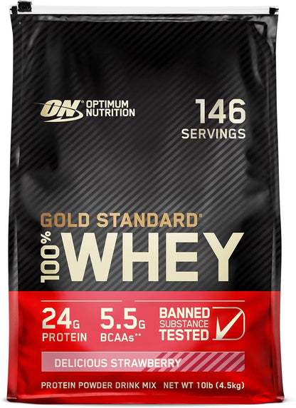 OPTIMUM NUTRITION Gold Standard 100% Whey Protein Powder, Banana Cream, 907g - [packaging may vary]