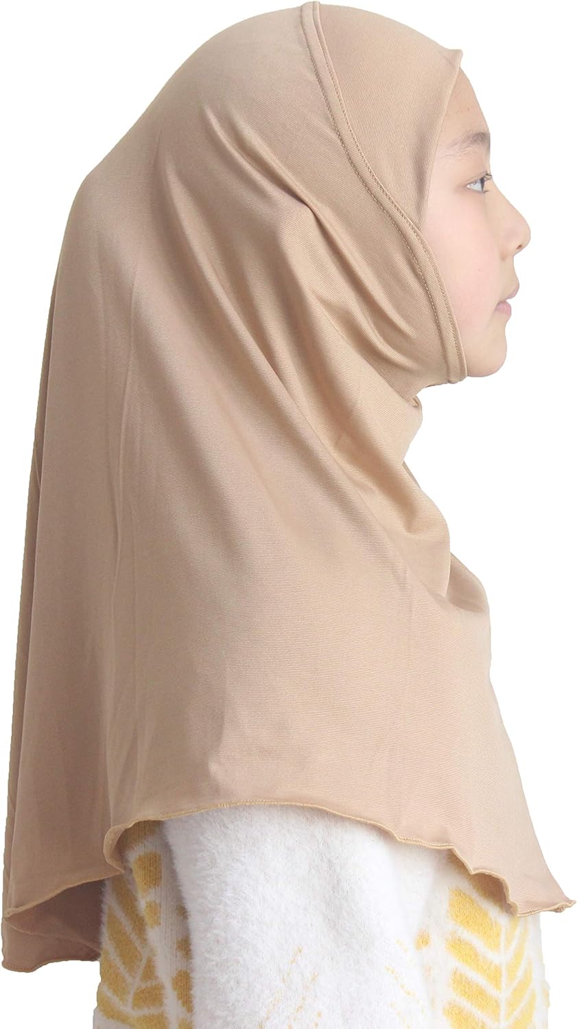 Mädchen Hijab Muslim Kinder Kopftuch Uni für 6-11 Jahre Fertig zum Tragen