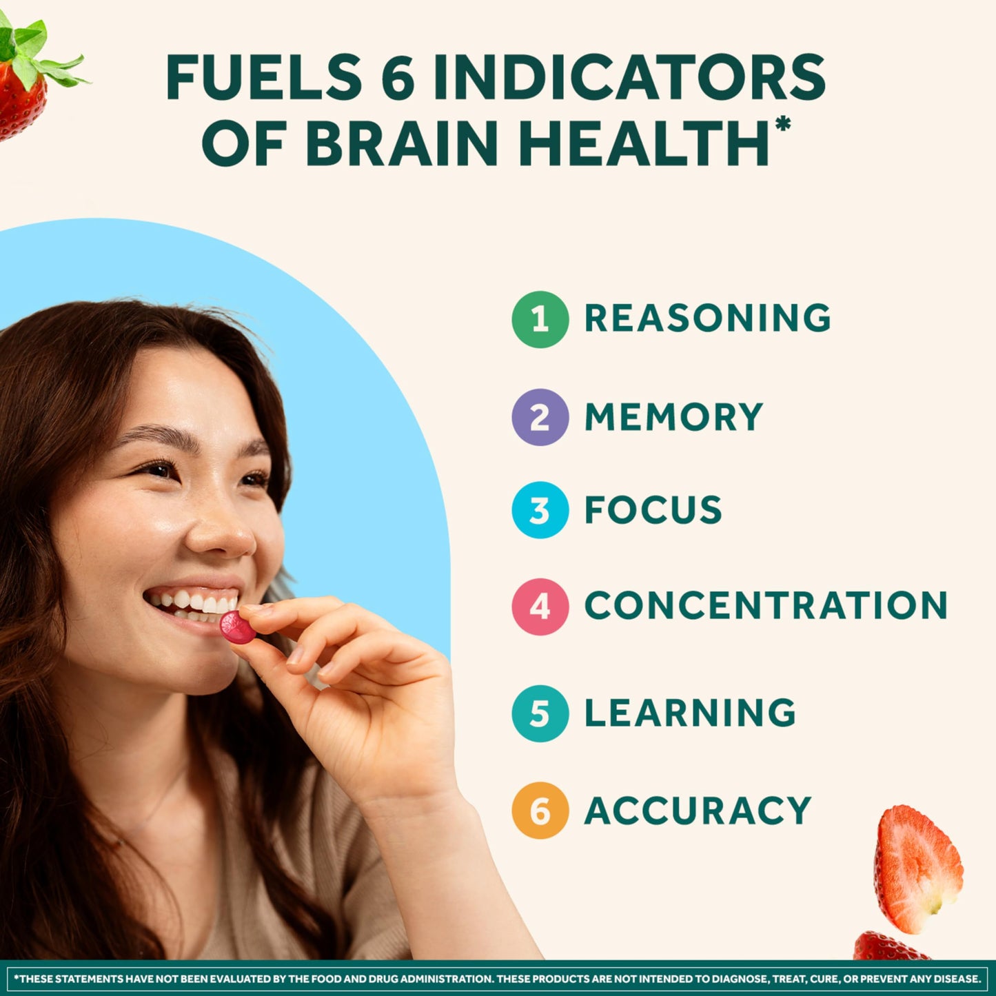 NEURIVA Plus Brain Supplements for Memory and Focus, Clinically Tested Nootropics Neurofactor and Phosphatidylserine with Vitamin B12, Vitamin B6, 50 Count Strawberry Gummies (Pack of 12)