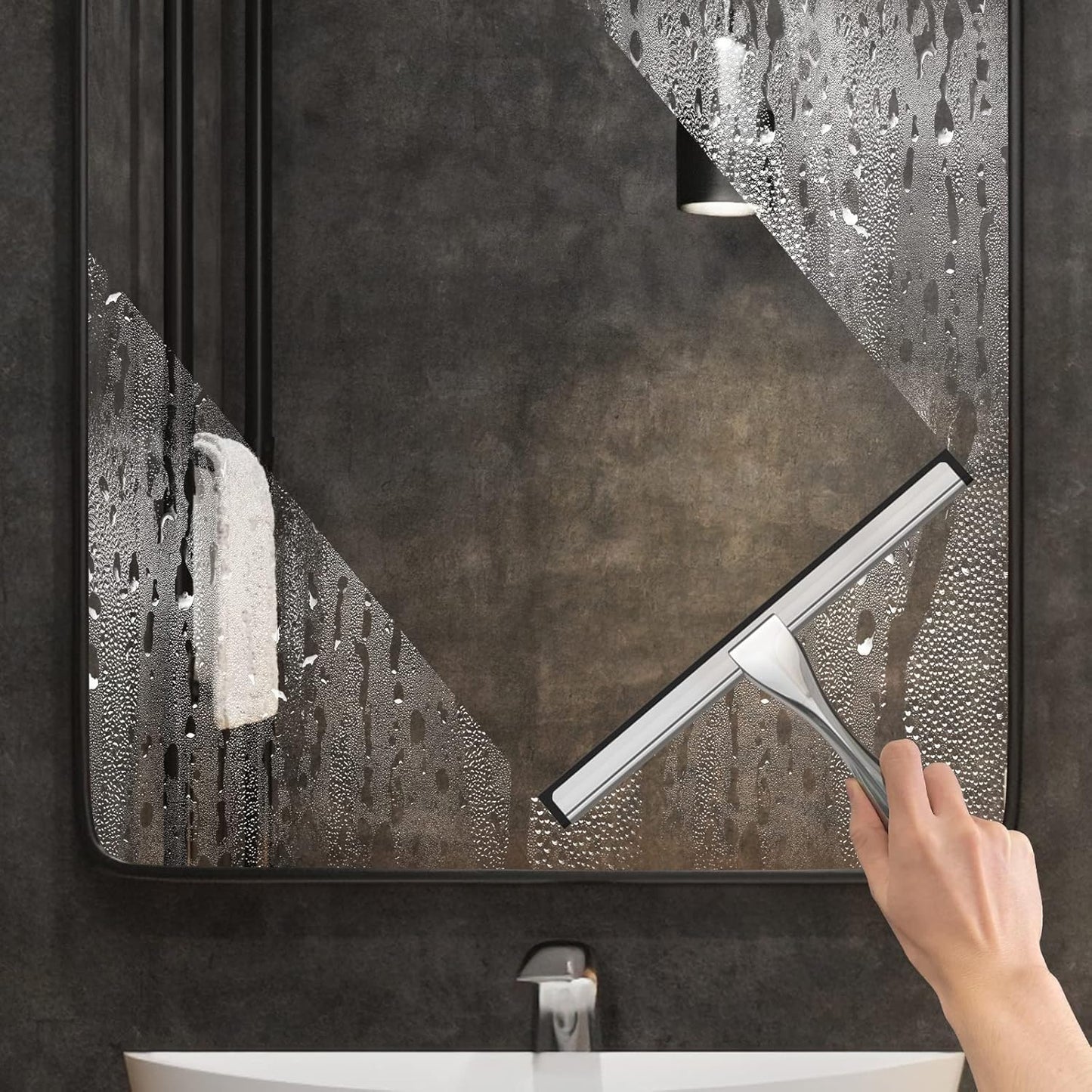All-Purpose Stainless Steel Shower Squeegee by Docrok