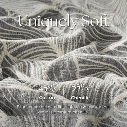 Cozy Up with the DOWN HOME Chenille Cotton Throw Blanket