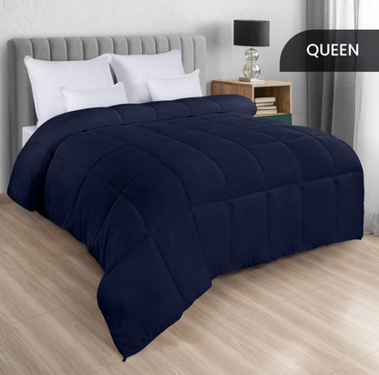 Utopia Bedding Steppbetten Queen-Größe, Ganzjahres-Bettdeckeneinlage, Daunenalternative Box-gesteppte Bettdecke mit Ecklaschen, Maschinenwaschbar (Weiß)