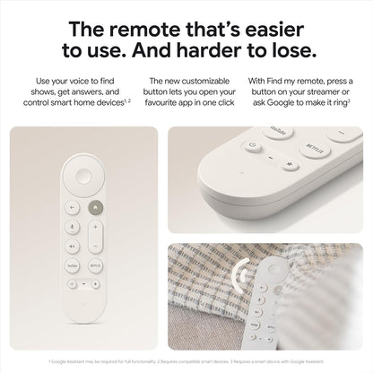Google TV Streamer (4K) - Fast Streaming Entertainment With Voice Search Remote - Watch Movies, Shows, Live TV, and Netflix in 4K HDR - Smart Home Control - 32 GB Storage - Porcelain