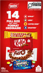 NESTLE Assorted Full Size Bars & Candies, KITKAT, AERO, COFFEE CRISP & SMARTIES, Individually Wrapped, Prepared in Canada, 638 g