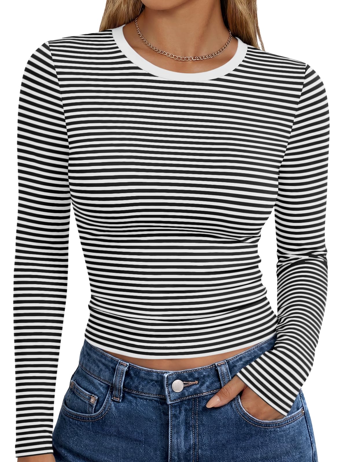 Trendy Queen Womens Long Sleeve T Shirts Fall Fashion Basic Y2K Tops 2026
