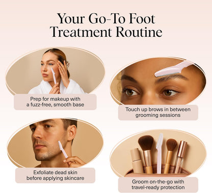Kitsch Dermaplaning-Rasierer für Damen & Herren – Gesichtsrasierer, Augenbrauenrasierer & Gesichtshaarentferner – Peeling-Gesichtsrasierer & Hautpflege-Tool für glattere Haut – Terracotta, 12 Stück
