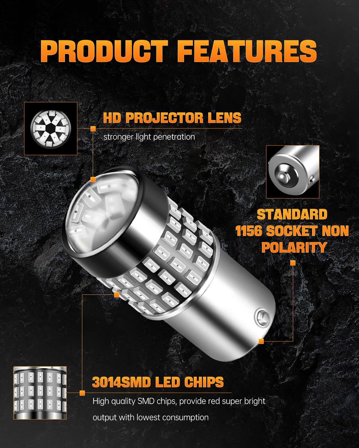 LUYED 3157 LED Bulbs Reverse Light Xenon White 1800 Lumens Super Bright 78 SMD 3056 3156 3057 4157 LED Bulbs,Used for Back Up Reverse Lights,Brake Lights,Tail Lights,Turn Signal Lights,Pack of 2