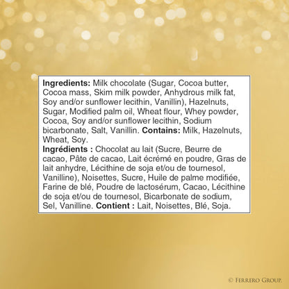 FERRERO ROCHER Caja de Regalo de Chocolate con Leche y Avellanas, 48 Unidades, Regalo Ideal para Anfitrionas, 600g