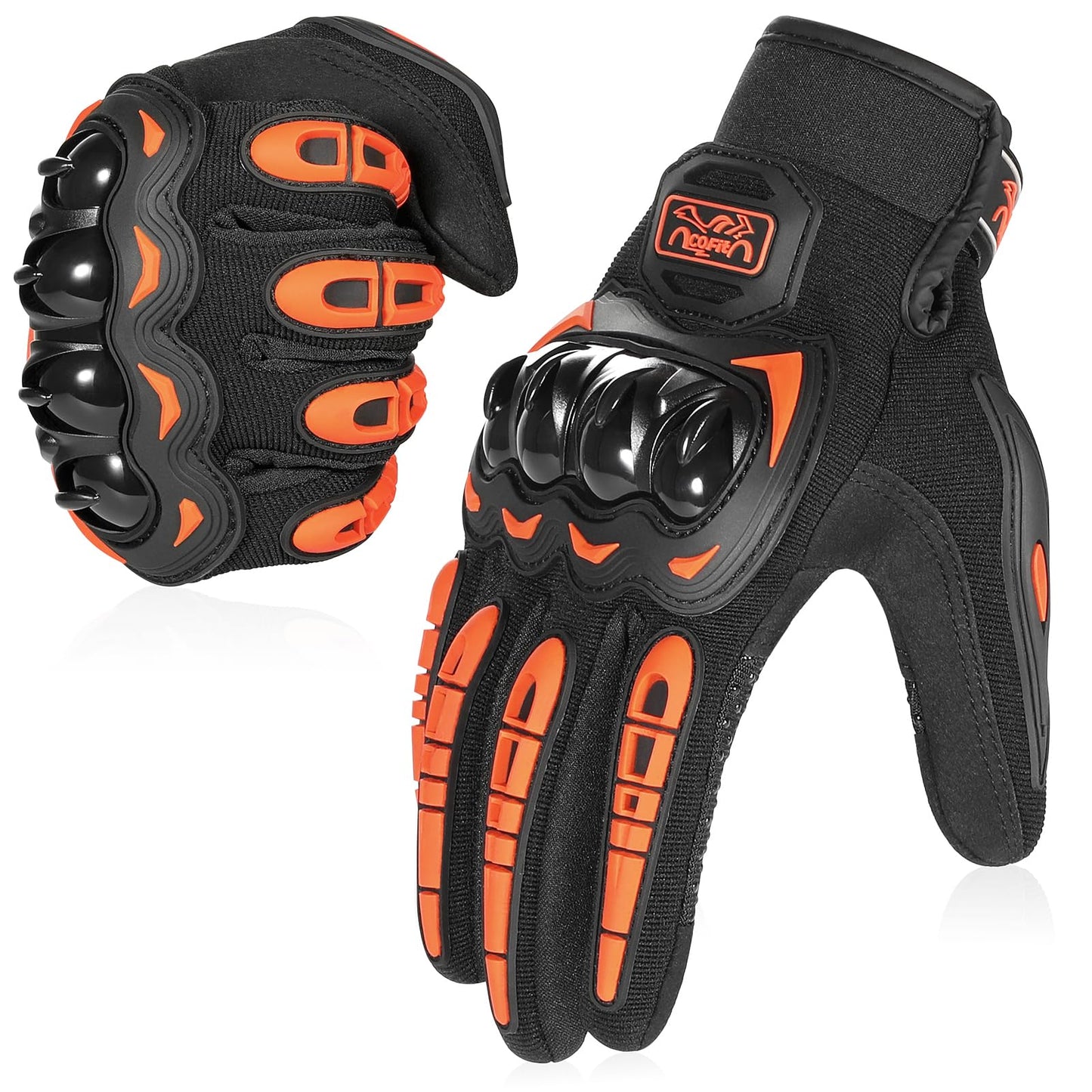 COFIT Motorradhandschuhe atmungsaktiv, Touchscreen Motorradhandschuhe Anti-Rutsch mit gutem Halt Harte Knöchel Protektion für Herren Damen Motocross, BMX ATV MTB Radfahren, Straßenrennen