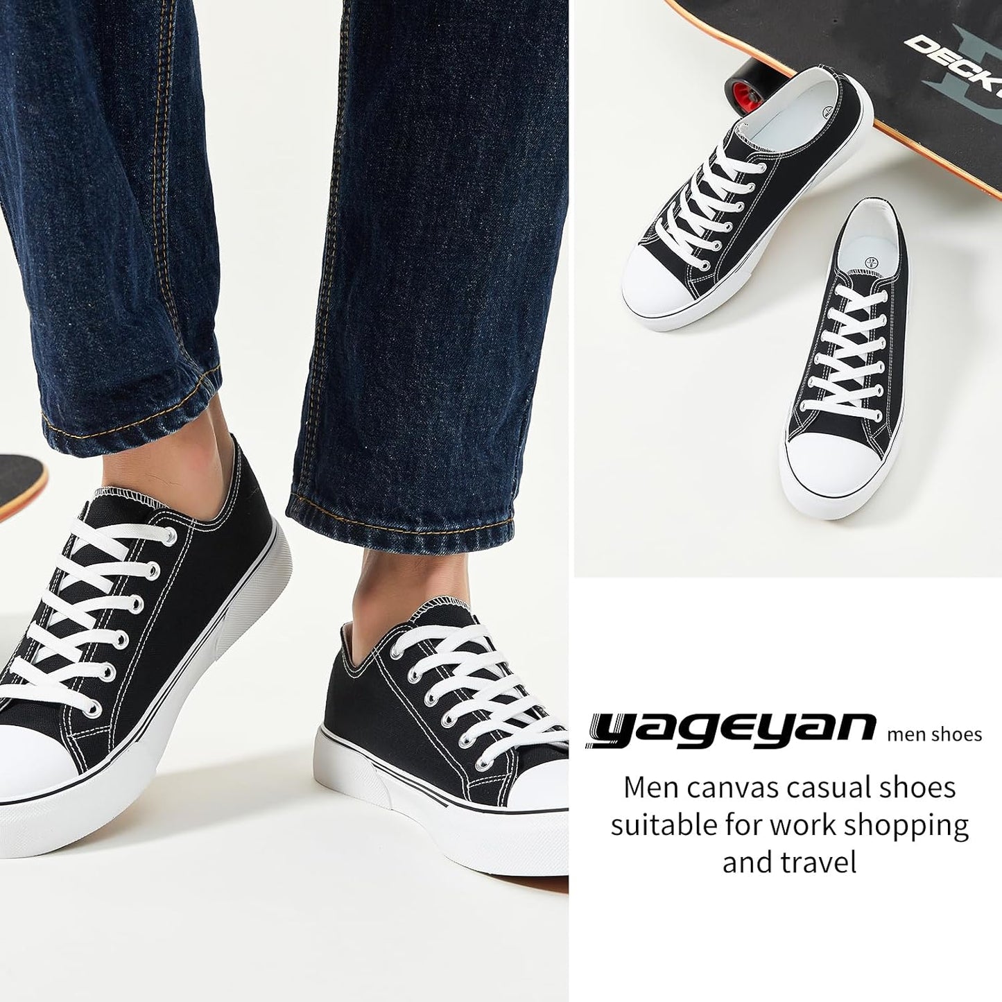 yageyan Men Canvas Low top Shoes