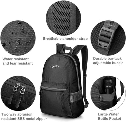 G4Free 20L Lightweight Packable Backpack Foldable Travel Hiking Daypack for Men and Women