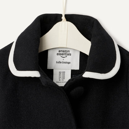 Amazon Essentials x Sofia Grainge Toddlers and Baby Girls' Wool Blend Dress Coat