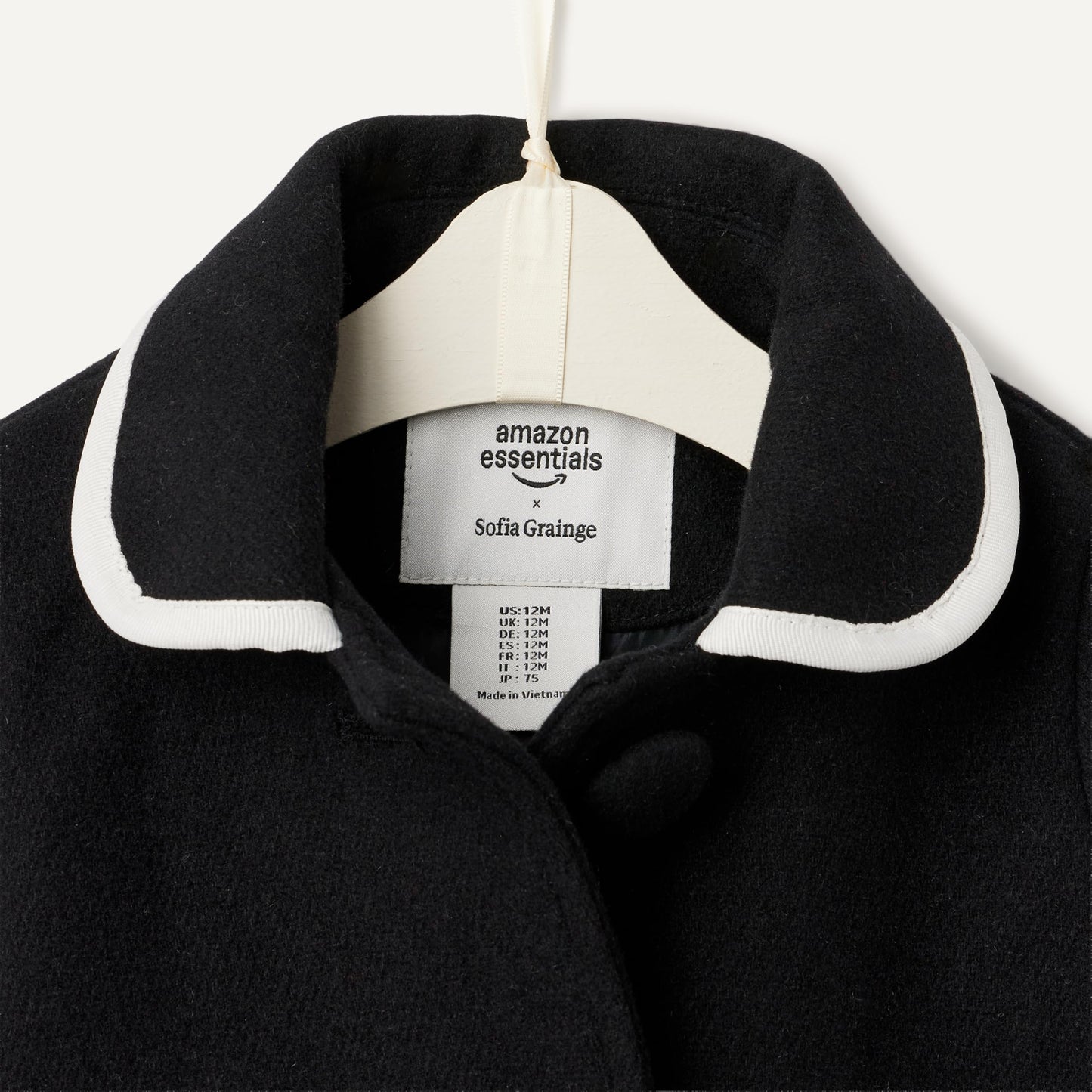 Amazon Essentials x Sofia Grainge Toddlers and Baby Girls' Wool Blend Dress Coat