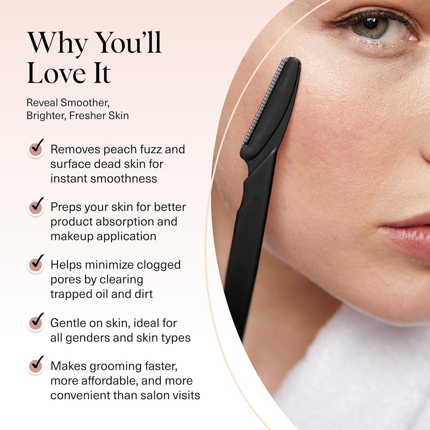 Kitsch Dermaplaning-Rasierer für Damen & Herren – Gesichtsrasierer, Augenbrauenrasierer & Gesichtshaarentferner – Peeling-Gesichtsrasierer & Hautpflege-Tool für glattere Haut – Terracotta, 12 Stück