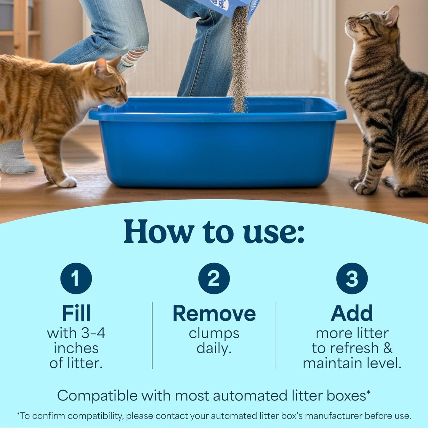 Fresh Step Heavy Duty Odor Block Advanced Multi Cat Clumping Litter with Febreze