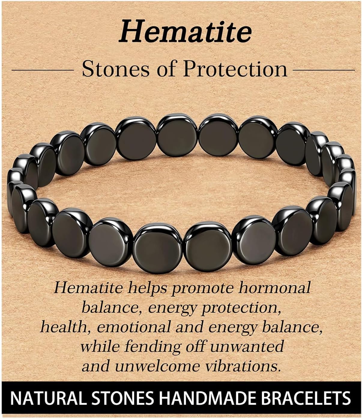 Bracelet en hématite rond