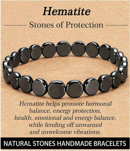 Bracelet en hématite rond