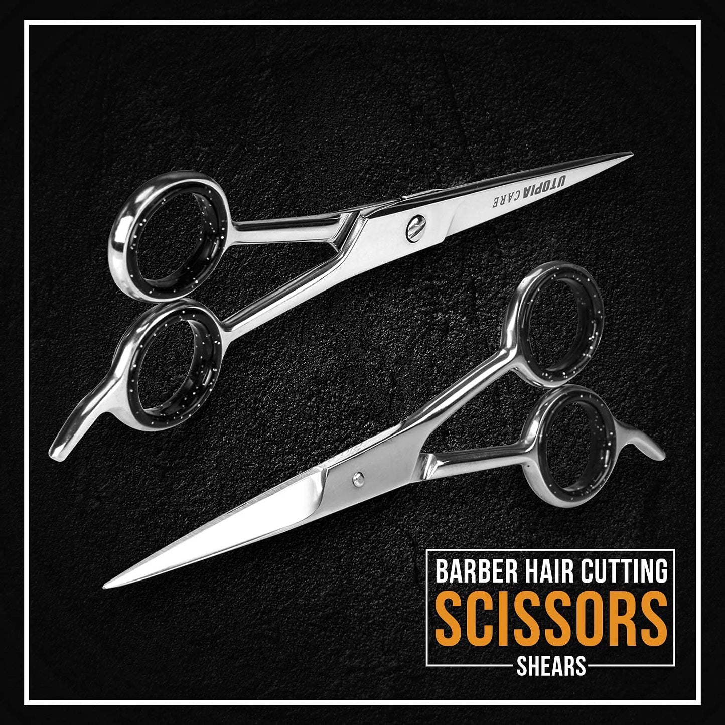 Utopia Care Haarschneide- und professionelle Friseurschere 6,5 Zoll, Premium Edelstahl Schere mit glattem Rasiermesser und scharfen Klingen für Salons, Männer, Frauen und Kinder, Silber