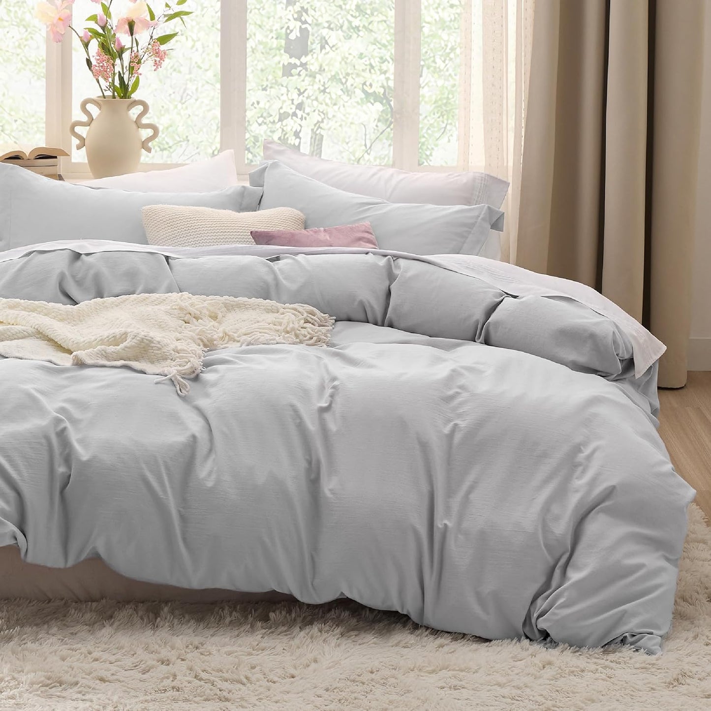Queen (90" x 90")19 - Light Grey