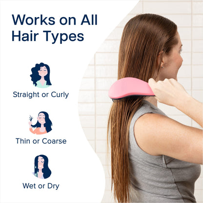 Crave Naturals Glide Thru Entwirrbürste für Erwachsene und Kinder. Entwirrbürste für natürliches, lockiges, glattes, nasses oder trockenes Haar. Haarbürsten für Frauen. Stylingbürste (Blau)