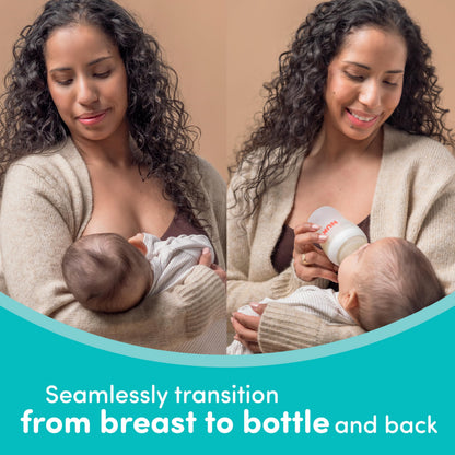 NUK Perfect Match Glass Natural + Anti-Colic Bottle, 8 oz. Glass Baby Bottles with SafeTemp Temperature Indicator, Newborn Essentials, 3-Pack