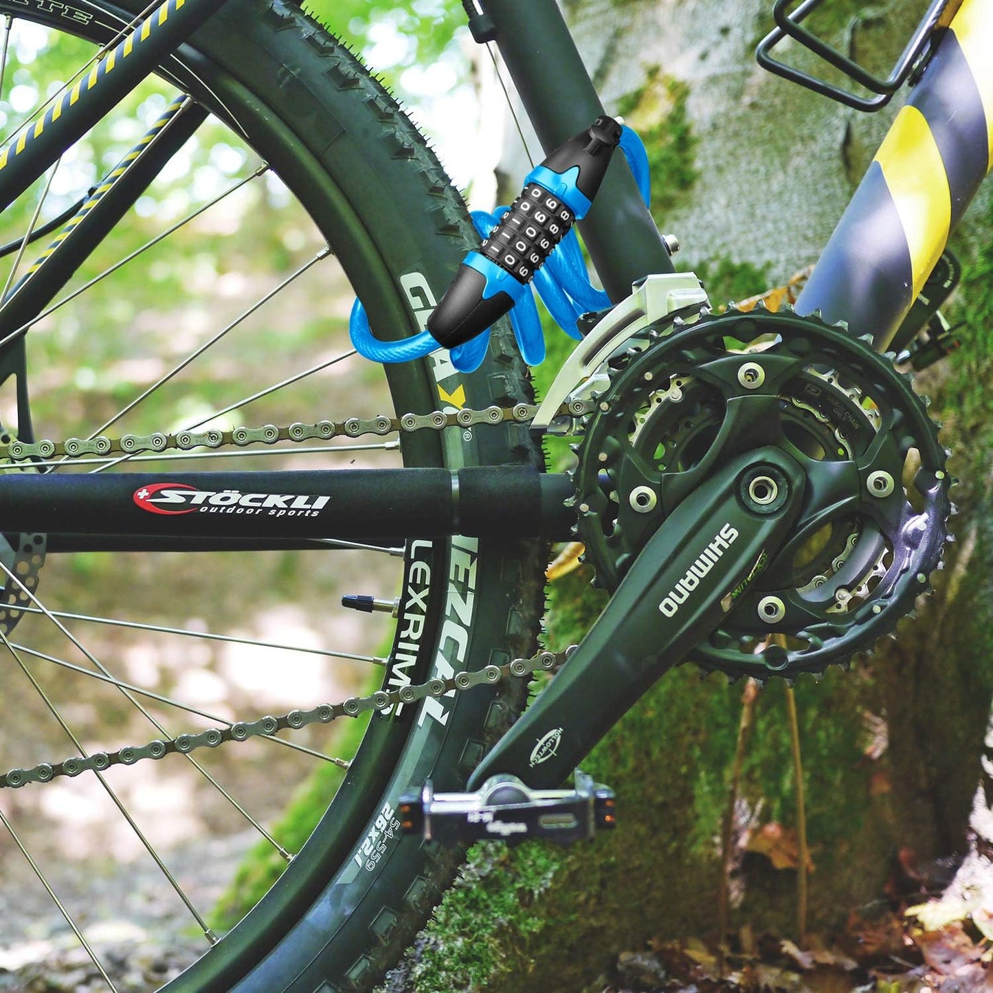 Opaza Fahrradschloss mit 5-stelligem Code, 1,2 m/4 Fuß Fahrrad-Kabelschloss, leichtes & sicheres Fahrradkettenschloss für Fahrrad, Mountainbike, E-Bike, Scooter