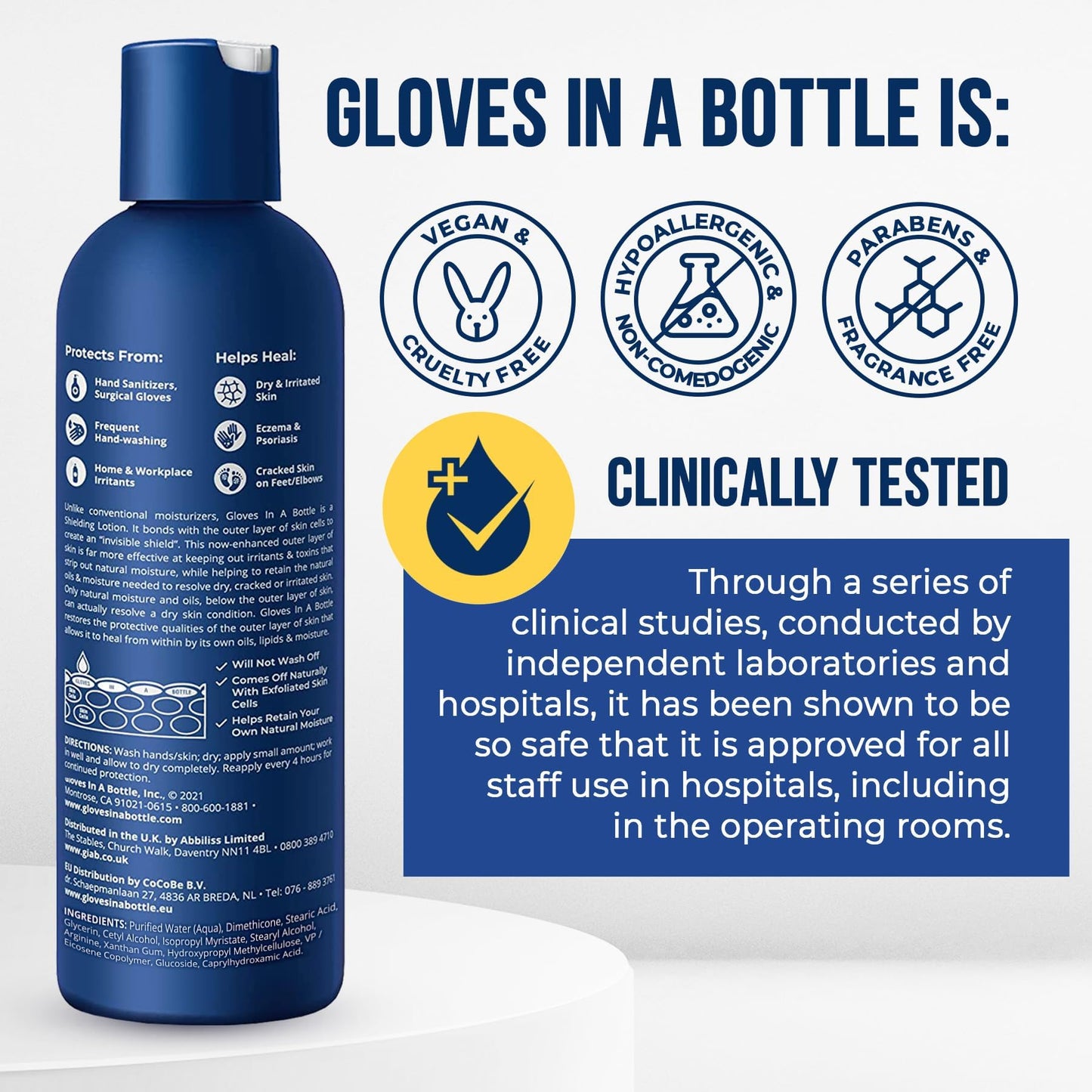Gloves In A Bottle Shielding Lotion for Dry Itchy Skin, 8 ounce (12 Pack)