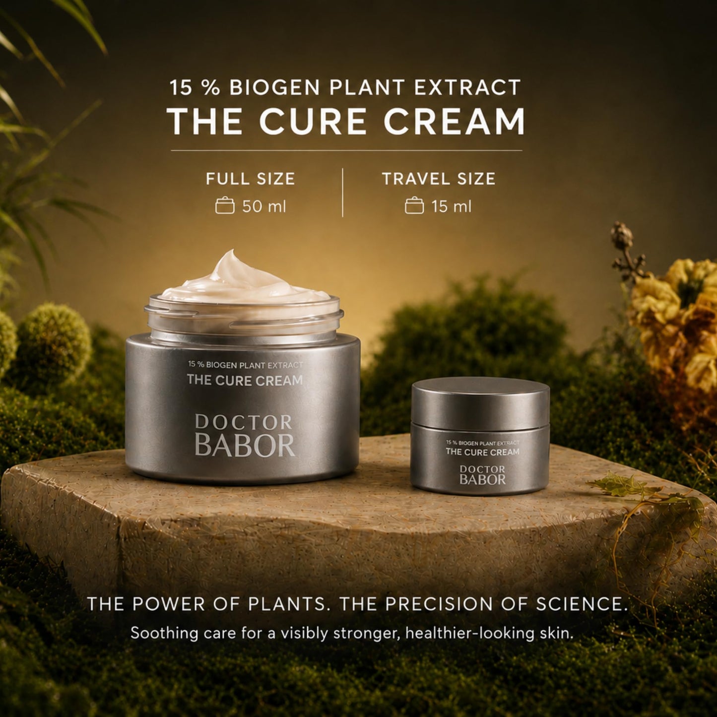 BABOR The Cure Cream – Barrier Repair Face Moisturizer with 15% BIOGEN Plant Extract & Panthenol, Deep Hydration Recovery Cream for Over-Exfoliated & Stressed Skin, 50ml