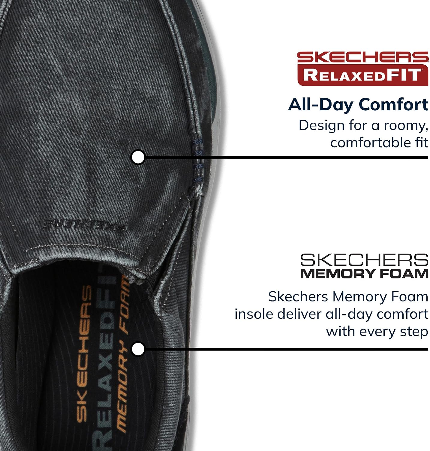 Skechers Mens Expected - Avillo Relaxed Fit Slip on Loafers