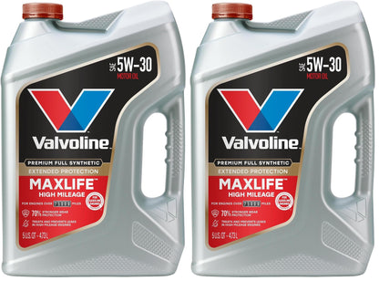 Valvoline MaxLife High Mileage 5W-30 Synthetic Blend Motor Oil 5 Quart