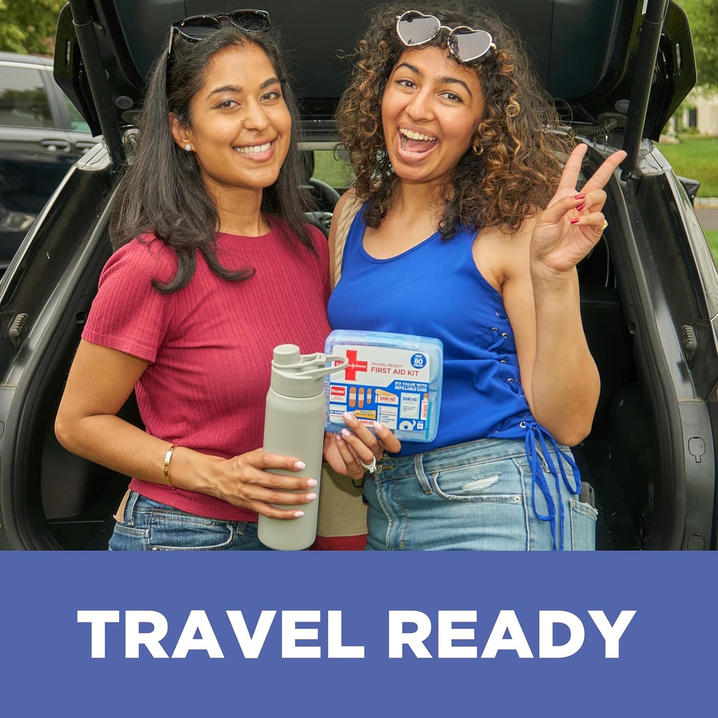 BAND-AID Brand Travel Ready Portable Emergency First Aid Kit