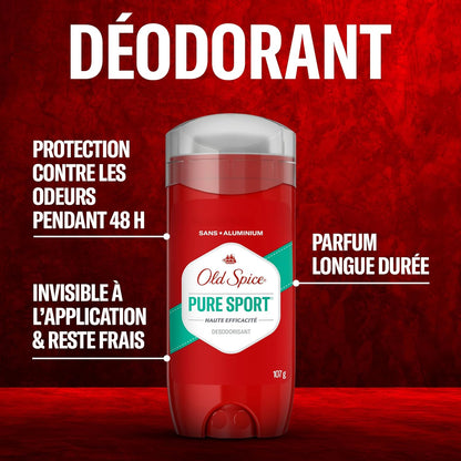 Old Spice High Endurance Deodorant für Herren, Aluminiumfrei, Pure Sport Duft, 107 g