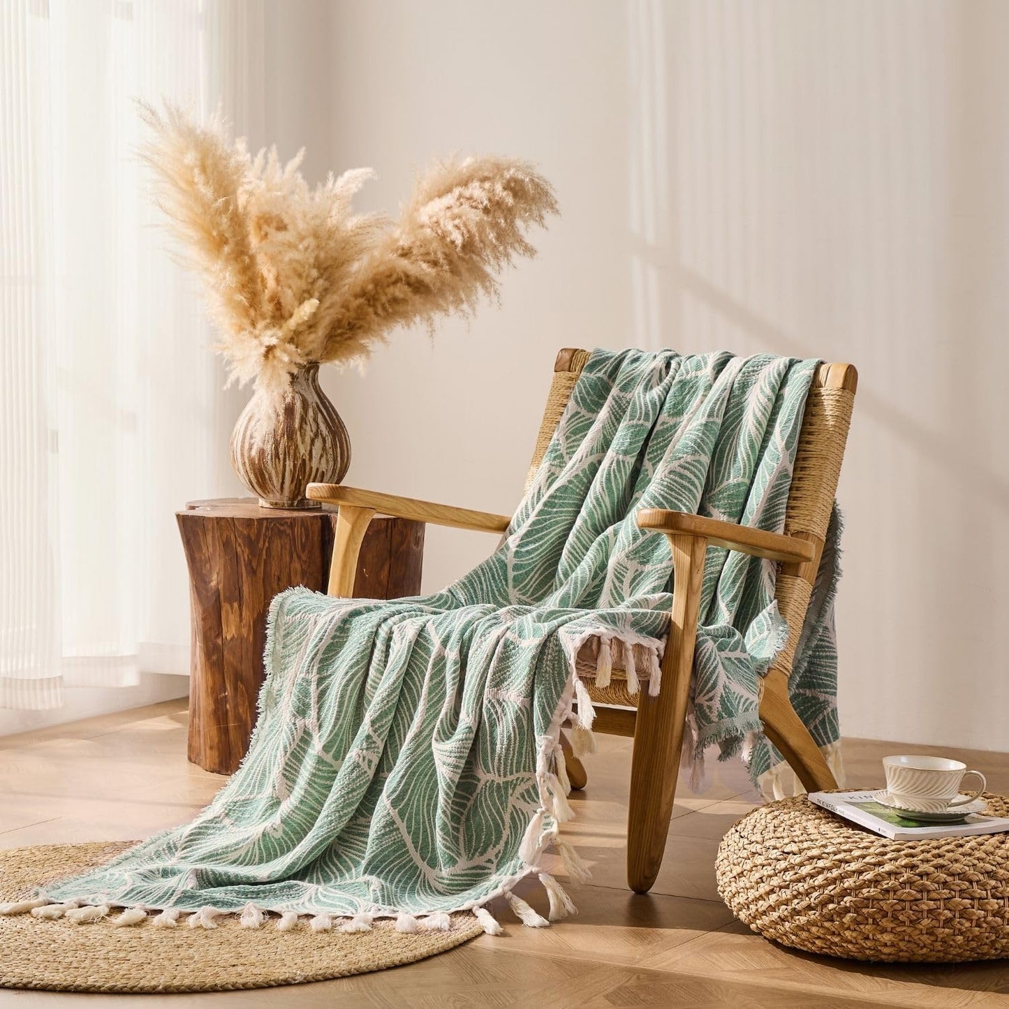 Cozy Up with the DOWN HOME Chenille Cotton Throw Blanket