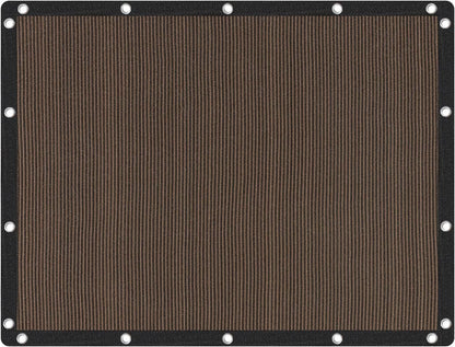 VICLLAX 90% Shade Fabric Sun Shade Cloth with Reinforced Grommets, Outdoor Sun Screen Fabric for Outdoor Patio Garden Pergola Cover Canopy 6x8 FT, Mocha