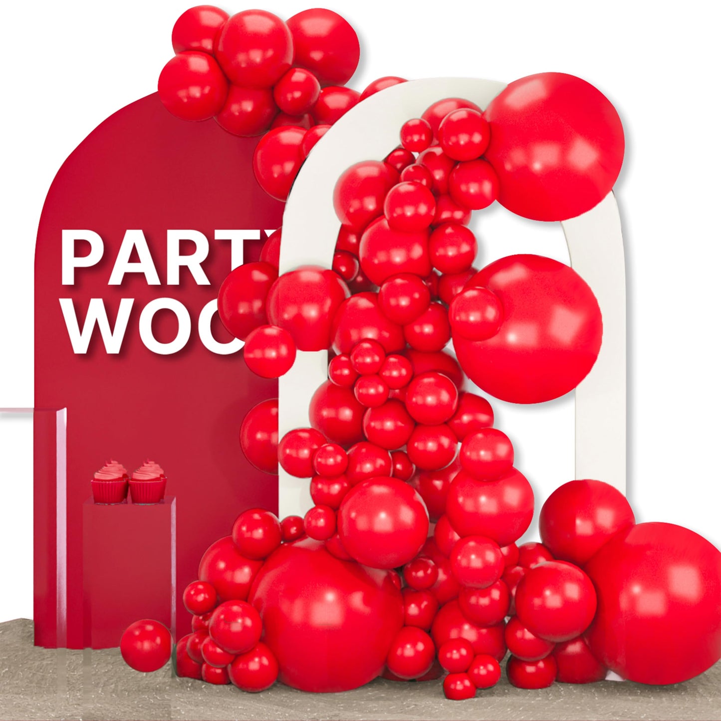 PartyWoo White Balloons 155pcs Different Sizes Pack of 18 12 10 5 Inch Matte White Latex Balloon Arch Kit Garland for Wedding Bridal Graduation Baby Shower Birthday Party Decorations White-Y13
