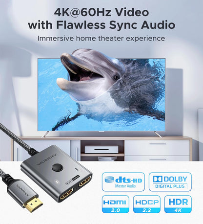 Upgrade Your Home Theater with the WARRKY HDMI Switch 4K 60Hz