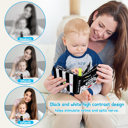 Dr.Rapeti Stoffbücher Babybücher Badebücher 6er-Pack für Babys Kleinkinder Kinder Raschelnd Quietschend Waschbar Beißfest Ungiftig Frühpädagogisch Geschenkbar