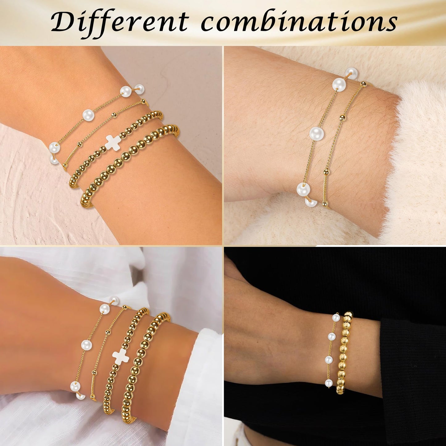 PEALICIOUS 2 STÜCK Gold Armmanschette für Damen, Arm Cuff Gold Minimalistisches Oberarmarmband für Mädchen, Stapelbare Armbandmanschetten, Verstellbare Armreifen Offen als Boho Valentinstag Schmuck Strand Sommer Geschenke