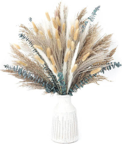 xin's convey 120 PCS Dried Pampas Grass, Dried Flowers, Reed Grass Bouquet