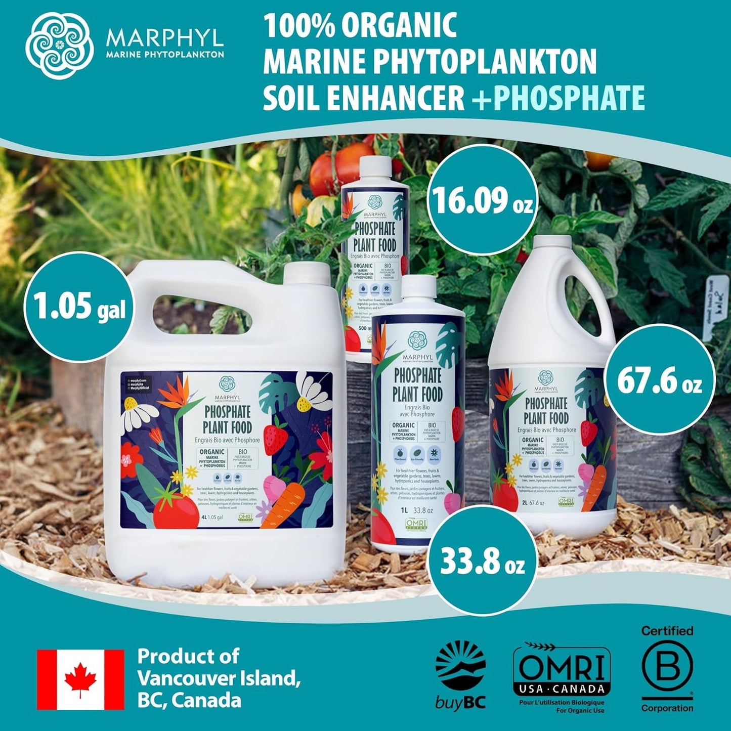 MARPHYL Universaldünger – Organischer, nährstoffreicher Dünger & Bodenverbesserer für Zimmer- & Gartenblumen, Gemüse, Sukkulenten, Bambus & Hydrokulturen