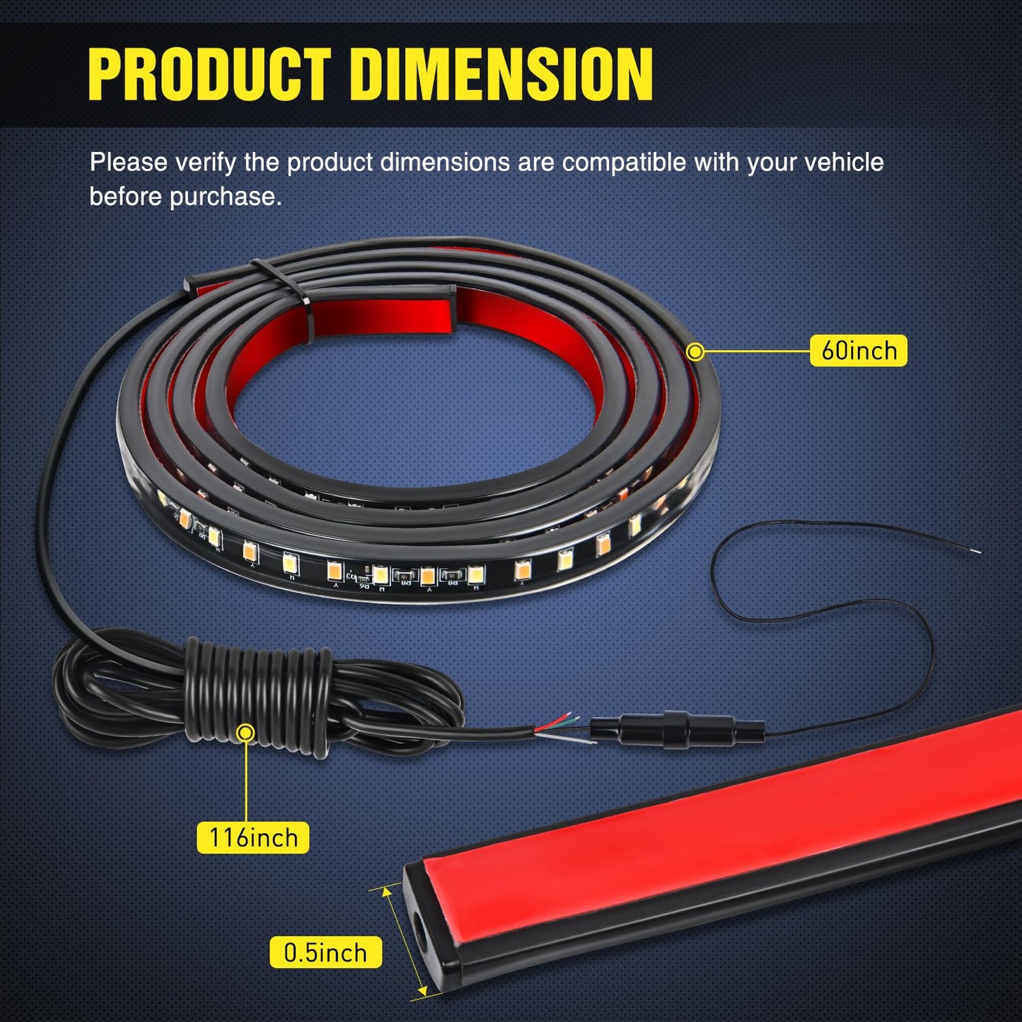 Nilight 4Pcs Car Underglow Neon Accent Strip Lights 252 LEDs RGB 8 Color Sound Active Function Music Mode with Wireless Remote Control Underbody Light Strips for Cars Van SUV Truck